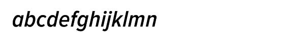 Proxima Nova Cond Semibold Italic Font LOWERCASE