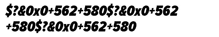 Proxima Nova ExtraCond Black Italic Font OTHER CHARS