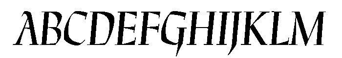 Preissig Regular Italic Font UPPERCASE