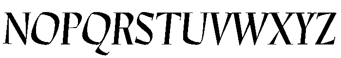Preissig Regular Italic Font UPPERCASE
