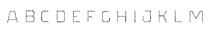 Pretender Inline Pressed Bold Font UPPERCASE