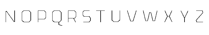 Pretender Inline Regular Font LOWERCASE