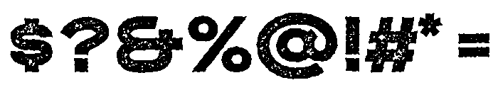 Pretender Sans Expanded Pressed Bold Font OTHER CHARS