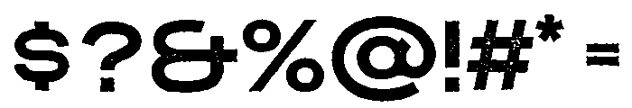 Pretender Sans Expanded Pressed Regular Font OTHER CHARS