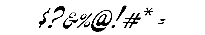 Pretender Script Pressed Regular Font OTHER CHARS