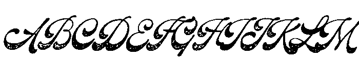 Pretender Script Pressed Regular Font UPPERCASE