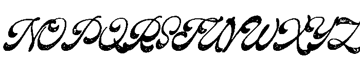 Pretender Script Pressed Regular Font UPPERCASE