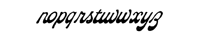 Pretender Script Pressed Regular Font LOWERCASE