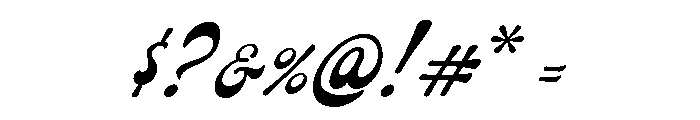 Pretender Script Regular Font OTHER CHARS