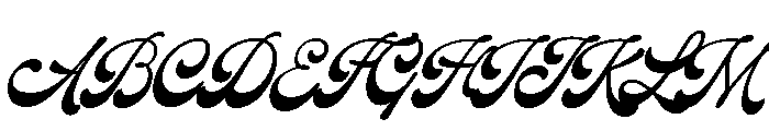 Pretender Script Regular Font UPPERCASE
