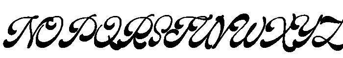 Pretender Script Regular Font UPPERCASE