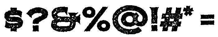 Pretender Serif Expanded Pressed Bold Font OTHER CHARS