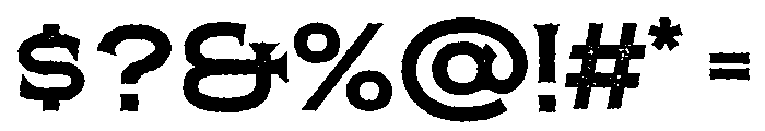 Pretender Serif Expanded Pressed Regular Font OTHER CHARS