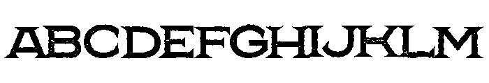Pretender Serif Expanded Pressed Regular Font UPPERCASE
