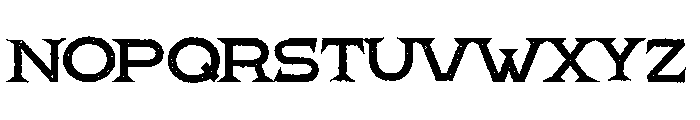 Pretender Serif Expanded Pressed Regular Font UPPERCASE