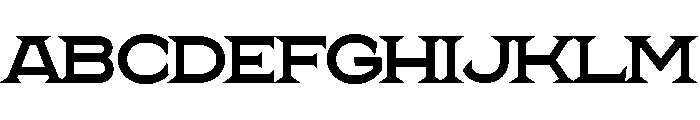 Pretender Serif Expanded Regular Font UPPERCASE