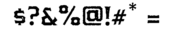 Pretender Serif Pressed Light Font OTHER CHARS