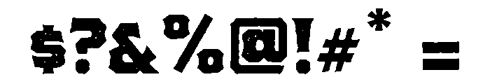 Pretender Serif Pressed Medium Font OTHER CHARS
