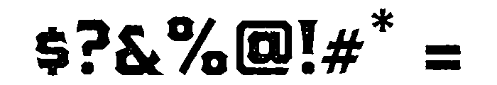 Pretender Serif Pressed Regular Font OTHER CHARS