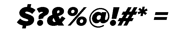 Proxima Nova Black Italic Font OTHER CHARS