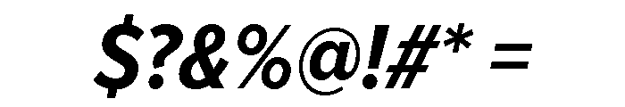 Proxima Nova Condensed Bold Italic Font OTHER CHARS