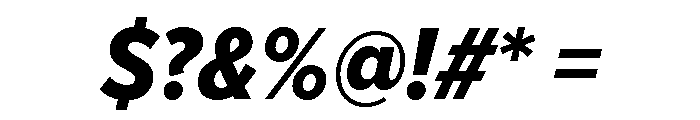 Proxima Nova Condensed Extra Bold Italic Font OTHER CHARS