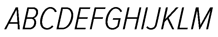 Proxima Nova Condensed Light Italic Font UPPERCASE