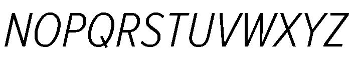 Proxima Nova Condensed Light Italic Font UPPERCASE