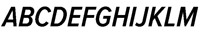 Proxima Nova Condensed Semi Bold Italic Font UPPERCASE