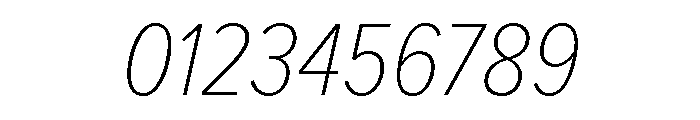 Proxima Nova Condensed Thin Italic Font OTHER CHARS