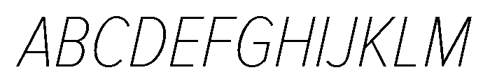 Proxima Nova Condensed Thin Italic Font UPPERCASE