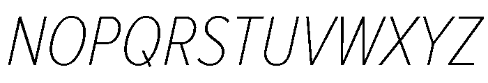 Proxima Nova Condensed Thin Italic Font UPPERCASE