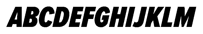 Proxima Nova Extra Condensed Black Italic Font UPPERCASE