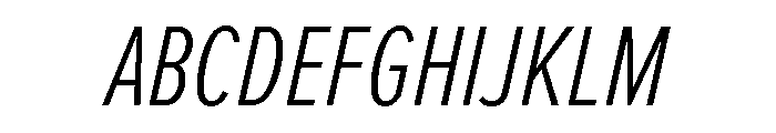 Proxima Nova Extra Condensed Light Italic Font UPPERCASE