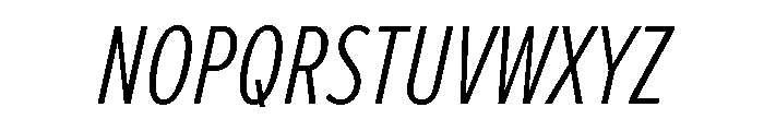 Proxima Nova Extra Condensed Light Italic Font UPPERCASE