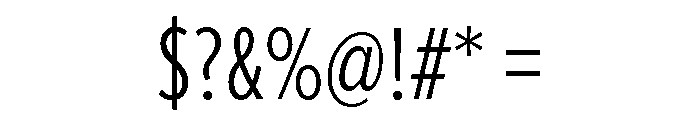 Proxima Nova Extra Condensed Light Font OTHER CHARS