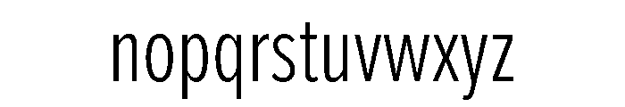 Proxima Nova Extra Condensed Light Font LOWERCASE