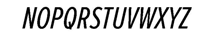 Proxima Nova Extra Condensed Regular Italic Font UPPERCASE
