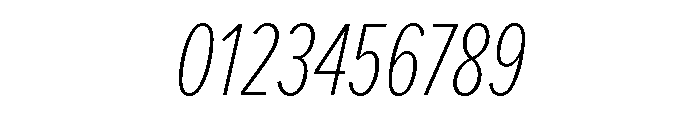 Proxima Nova Extra Condensed Thin Italic Font OTHER CHARS