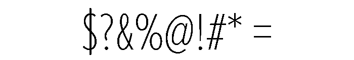 Proxima Nova Extra Condensed Thin Font OTHER CHARS