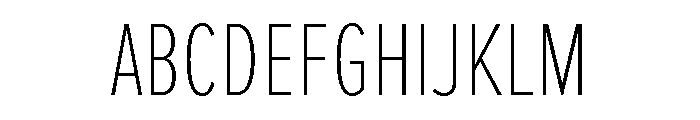Proxima Nova Extra Condensed Thin Font UPPERCASE