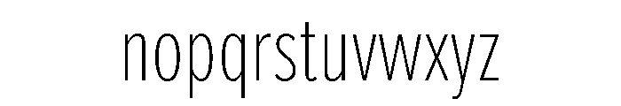 Proxima Nova Extra Condensed Thin Font LOWERCASE