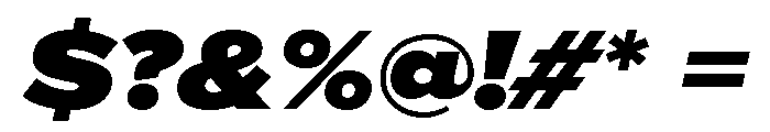 Proxima Nova Extra Wide Black Italic Font OTHER CHARS