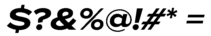 Proxima Nova Extra Wide Bold Italic Font OTHER CHARS