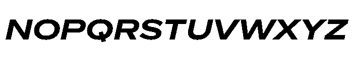 Proxima Nova Extra Wide Bold Italic Font UPPERCASE