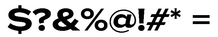 Proxima Nova Extra Wide Bold Font OTHER CHARS