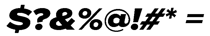 Proxima Nova Extra Wide Extra Bold Italic Font OTHER CHARS
