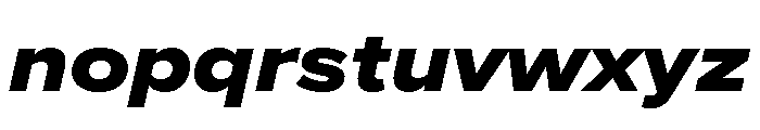 Proxima Nova Extra Wide Extra Bold Italic Font LOWERCASE