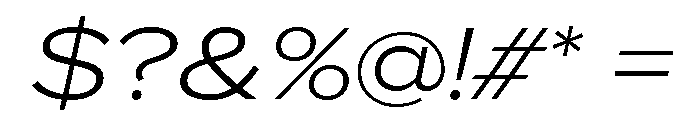 Proxima Nova Extra Wide Light Italic Font OTHER CHARS