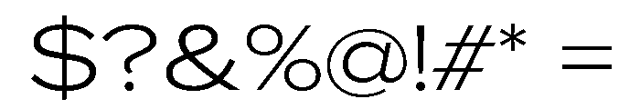 Proxima Nova Extra Wide Light Font OTHER CHARS